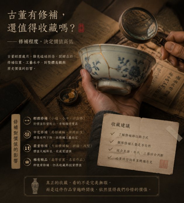 古董有修補,還值得收藏嗎?